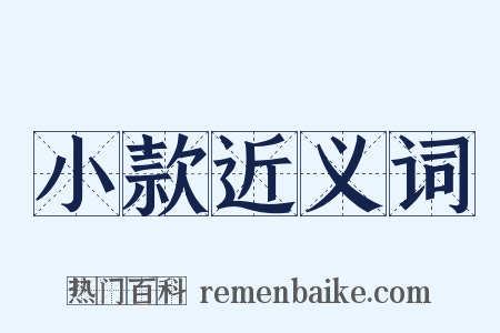 小款近义词是什么意思的图片